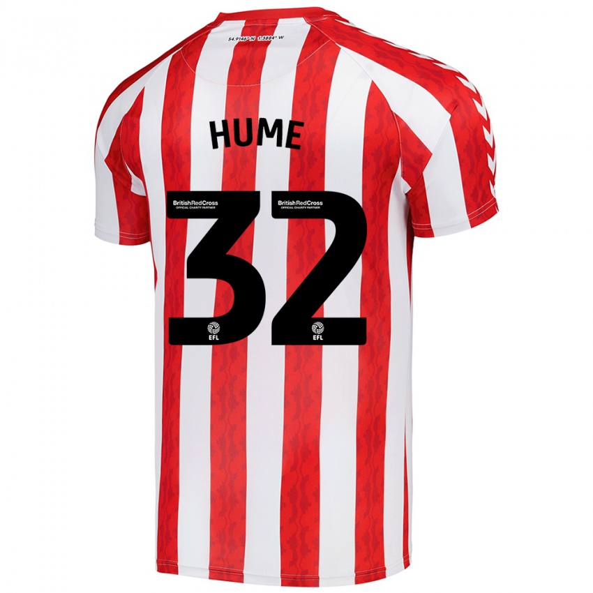 Kinder Trai Hume #32 Rot Weiß Heimtrikot Trikot 2024/25 T-Shirt