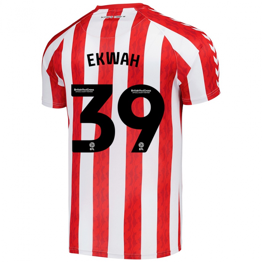 Kinder Pierre Ekwah #39 Rot Weiß Heimtrikot Trikot 2024/25 T-Shirt