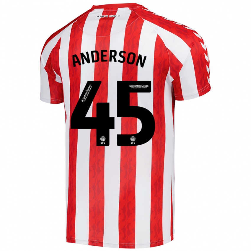 Kinder Joe Anderson #45 Rot Weiß Heimtrikot Trikot 2024/25 T-Shirt