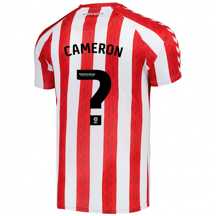 Kinder Dan Cameron #0 Rot Weiß Heimtrikot Trikot 2024/25 T-Shirt