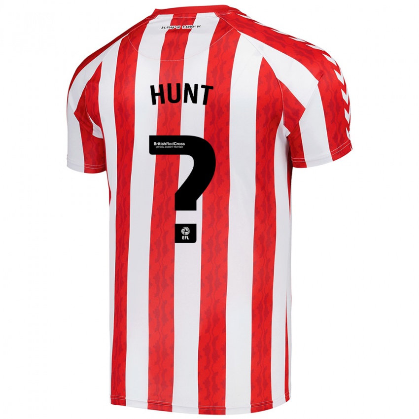 Kinder Liam Hunt #0 Rot Weiß Heimtrikot Trikot 2024/25 T-Shirt