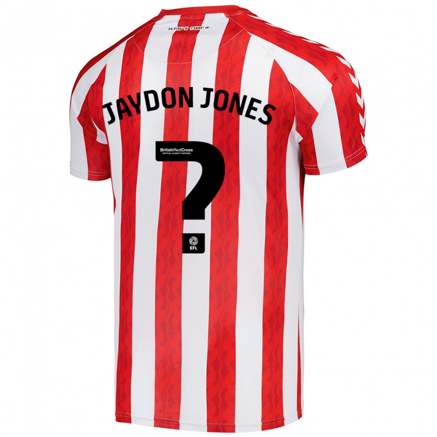 Kinder Jaydon Jones #0 Rot Weiß Heimtrikot Trikot 2024/25 T-Shirt