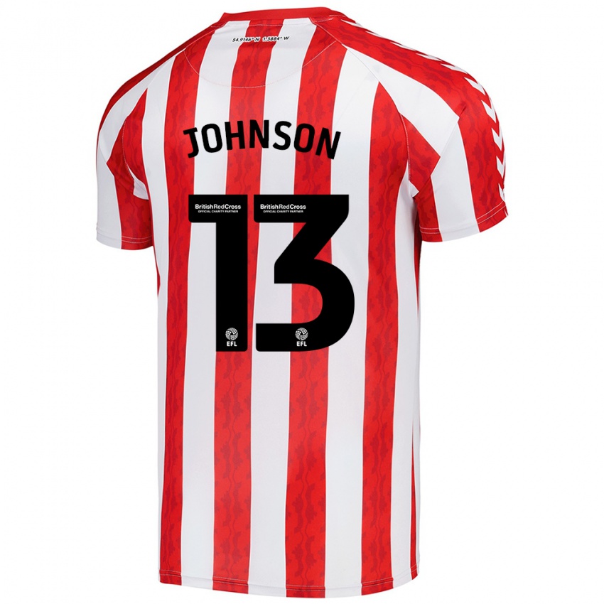 Kinder Zak Johnson #13 Rot Weiß Heimtrikot Trikot 2024/25 T-Shirt