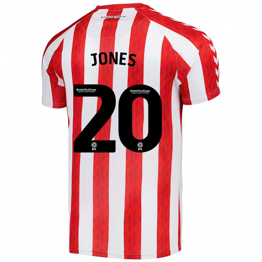 Kinder Ellen Jones #20 Rot Weiß Heimtrikot Trikot 2024/25 T-Shirt