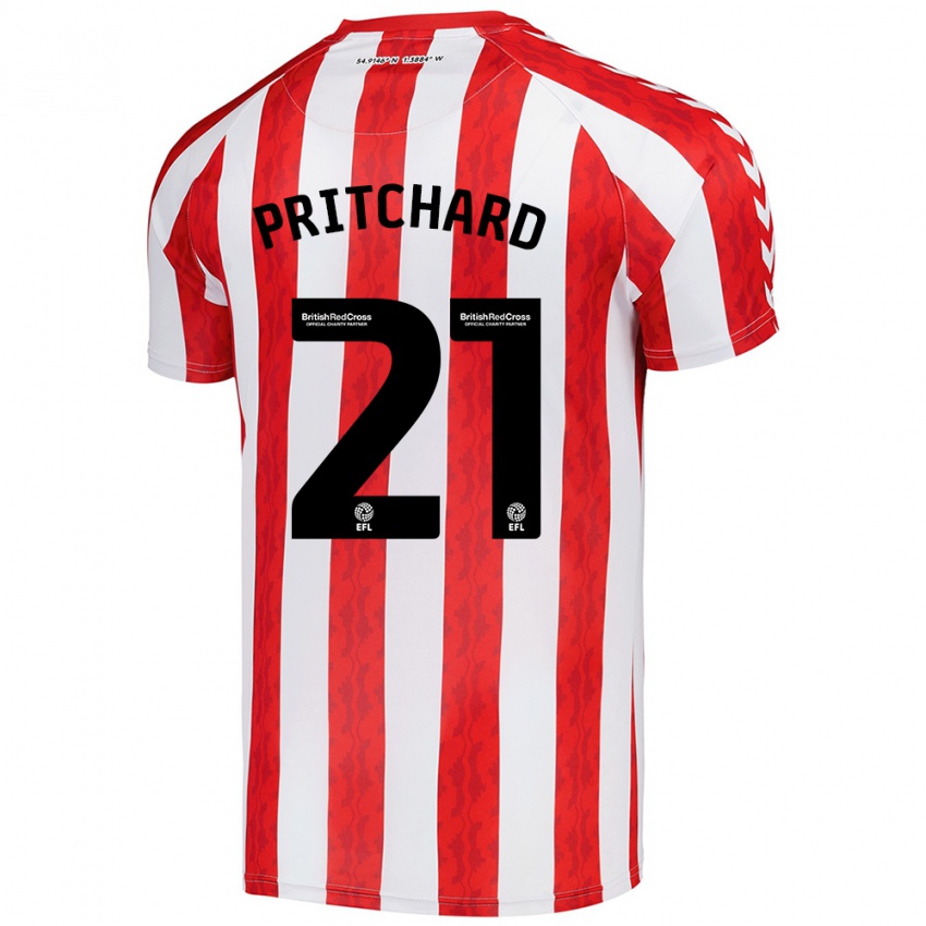 Kinder Alex Pritchard #21 Rot Weiß Heimtrikot Trikot 2024/25 T-Shirt