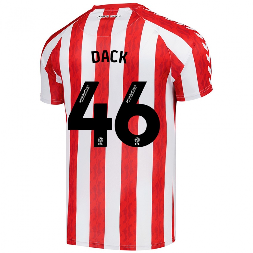 Kinder Bradley Dack #46 Rot Weiß Heimtrikot Trikot 2024/25 T-Shirt