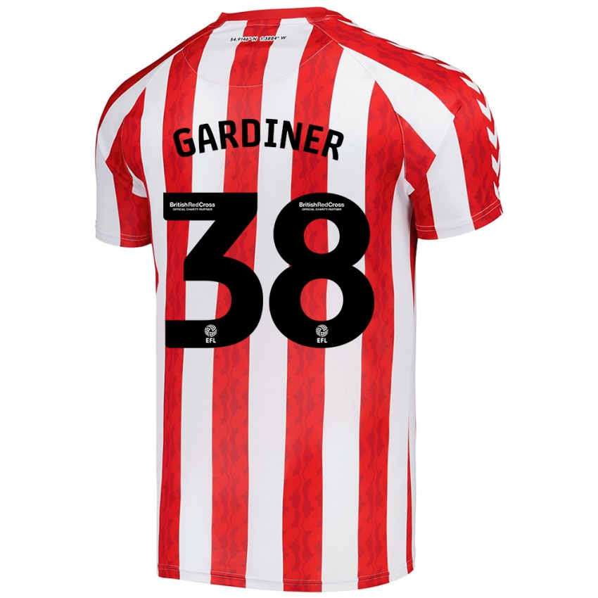 Kinder Harry Gardiner #38 Rot Weiß Heimtrikot Trikot 2024/25 T-Shirt