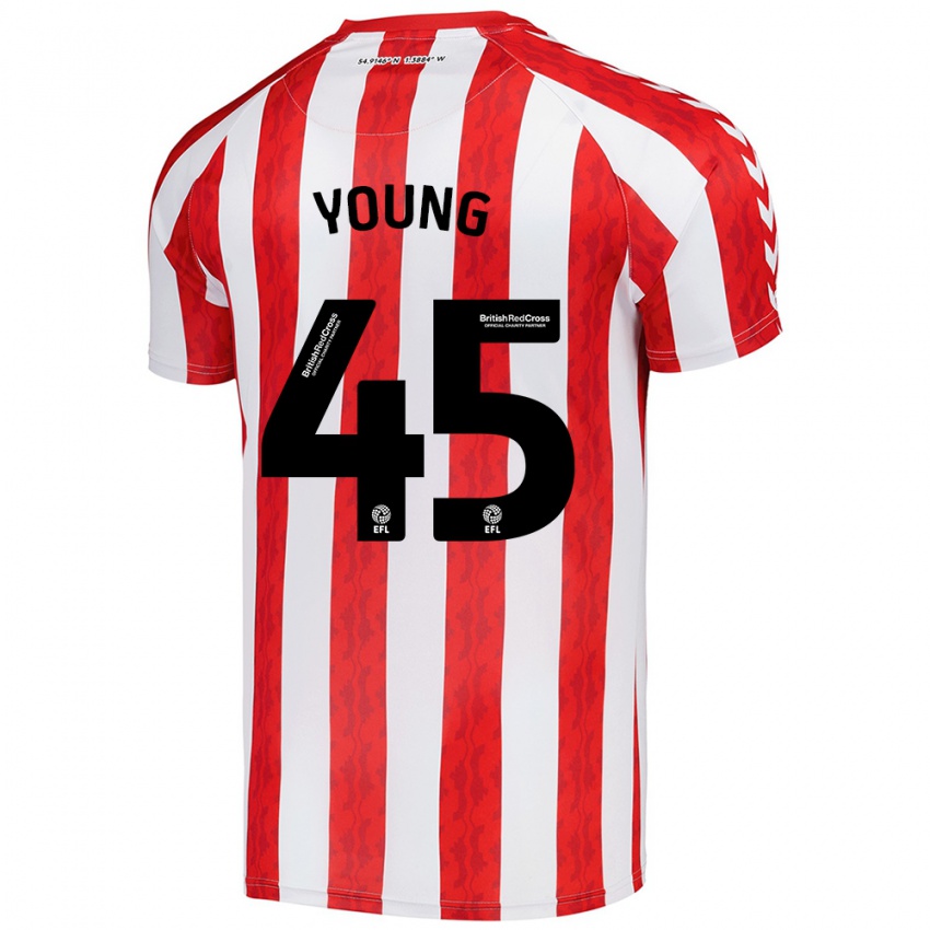 Kinder Matthew Young #45 Rot Weiß Heimtrikot Trikot 2024/25 T-Shirt