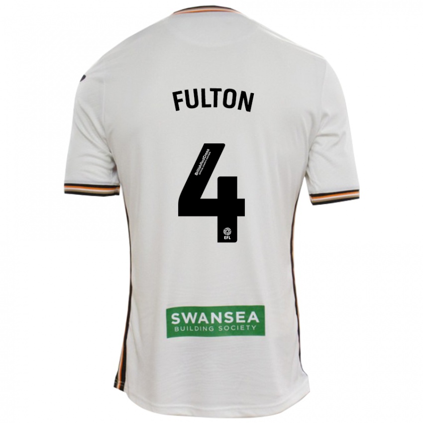 Kinder Jay Fulton #4 Rot Weiß Heimtrikot Trikot 2024/25 T-Shirt