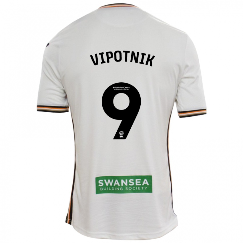 Kinder Zan Vipotnik #9 Rot Weiß Heimtrikot Trikot 2024/25 T-Shirt