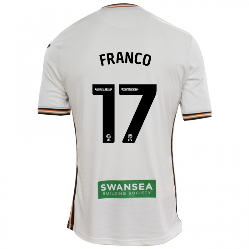 Kinder Gonçalo Franco #17 Rot Weiß Heimtrikot Trikot 2024/25 T-Shirt