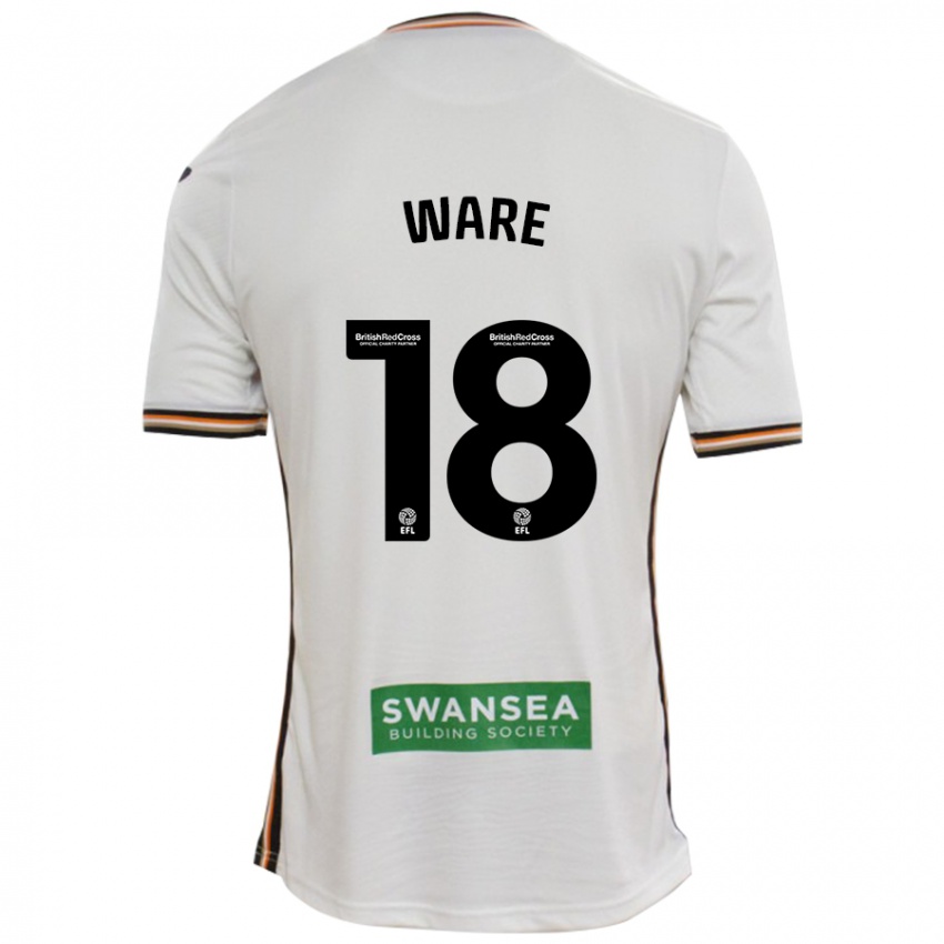 Kinder Phoebe Ware #18 Rot Weiß Heimtrikot Trikot 2024/25 T-Shirt