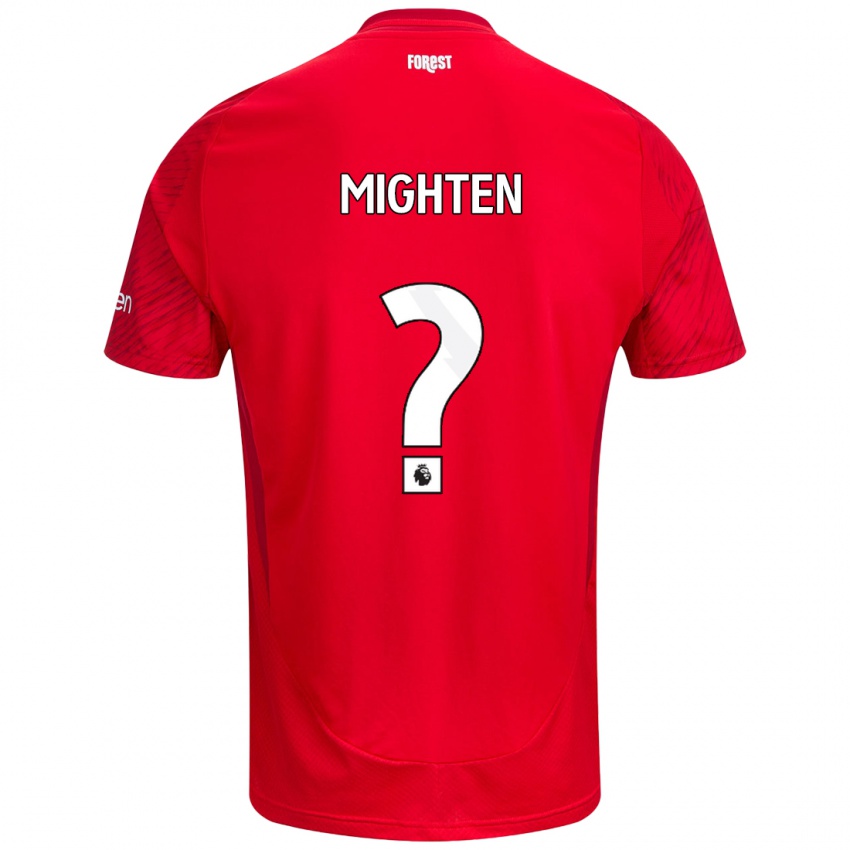 Kinder Alex Mighten #0 Rot Weiß Heimtrikot Trikot 2024/25 T-Shirt