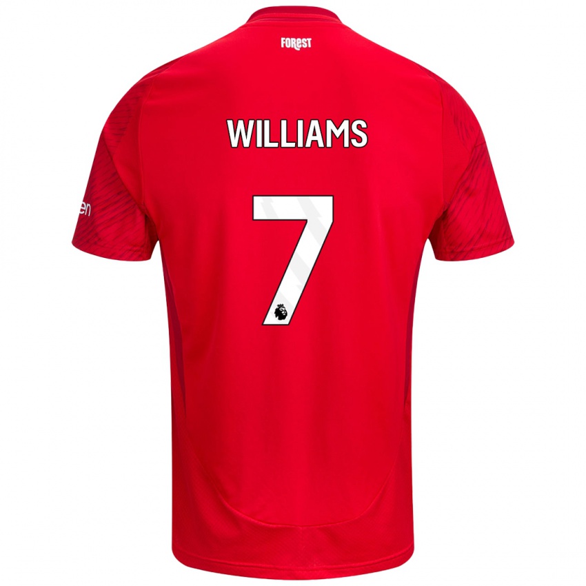 Kinder Neco Williams #7 Rot Weiß Heimtrikot Trikot 2024/25 T-Shirt