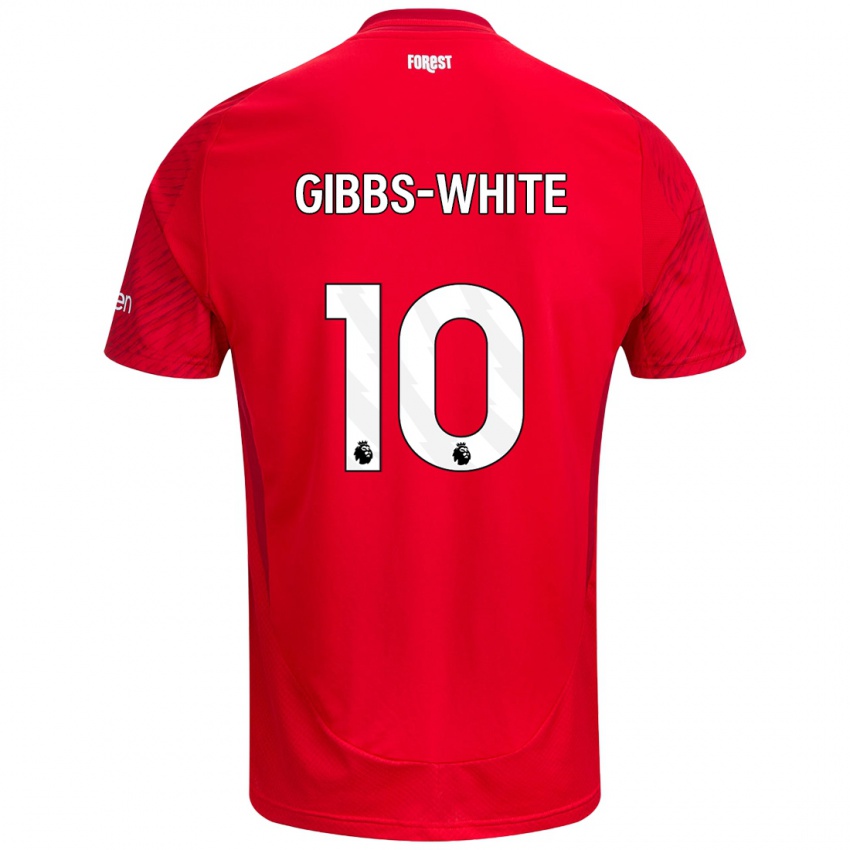 Kinder Morgan Gibbs-White #10 Rot Weiß Heimtrikot Trikot 2024/25 T-Shirt