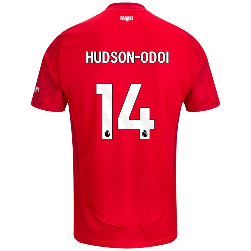 Kinder Callum Hudson-Odoi #14 Rot Weiß Heimtrikot Trikot 2024/25 T-Shirt