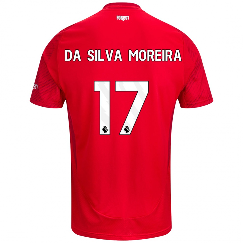 Kinder Eric Da Silva Moreira #17 Rot Weiß Heimtrikot Trikot 2024/25 T-Shirt