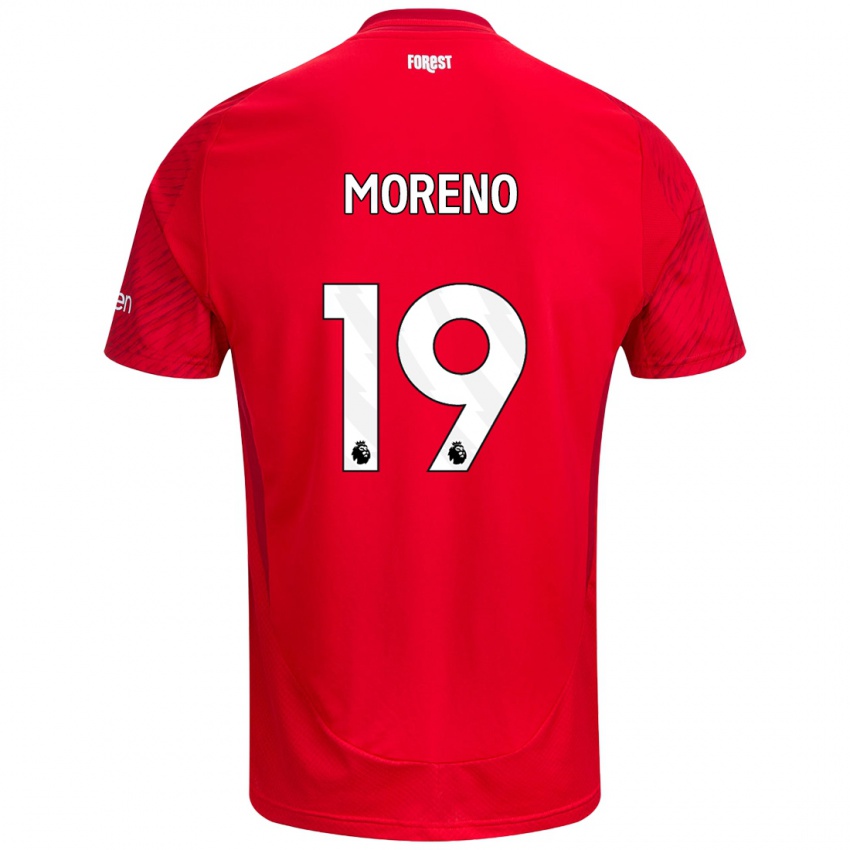 Kinder Álex Moreno #19 Rot Weiß Heimtrikot Trikot 2024/25 T-Shirt