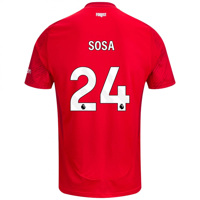 Kinder Ramón Sosa #24 Rot Weiß Heimtrikot Trikot 2024/25 T-Shirt