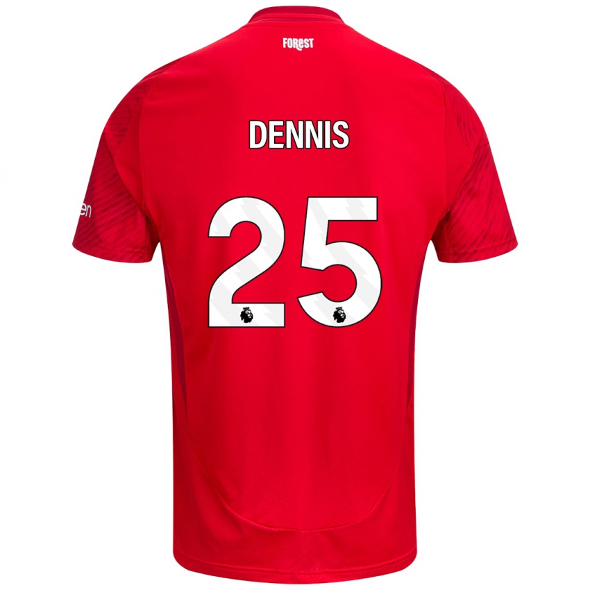 Kinder Emmanuel Dennis #25 Rot Weiß Heimtrikot Trikot 2024/25 T-Shirt