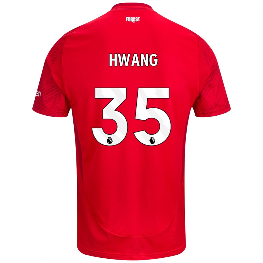 Kinder Ui-Jo Hwang #35 Rot Weiß Heimtrikot Trikot 2024/25 T-Shirt