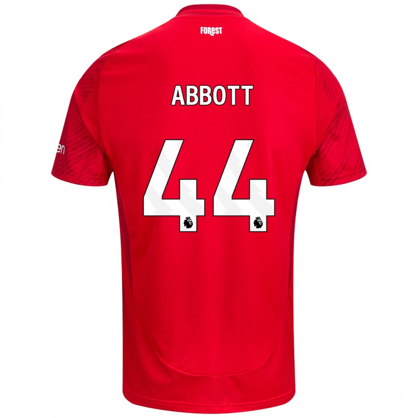 Kinder Zach Abbott #44 Rot Weiß Heimtrikot Trikot 2024/25 T-Shirt