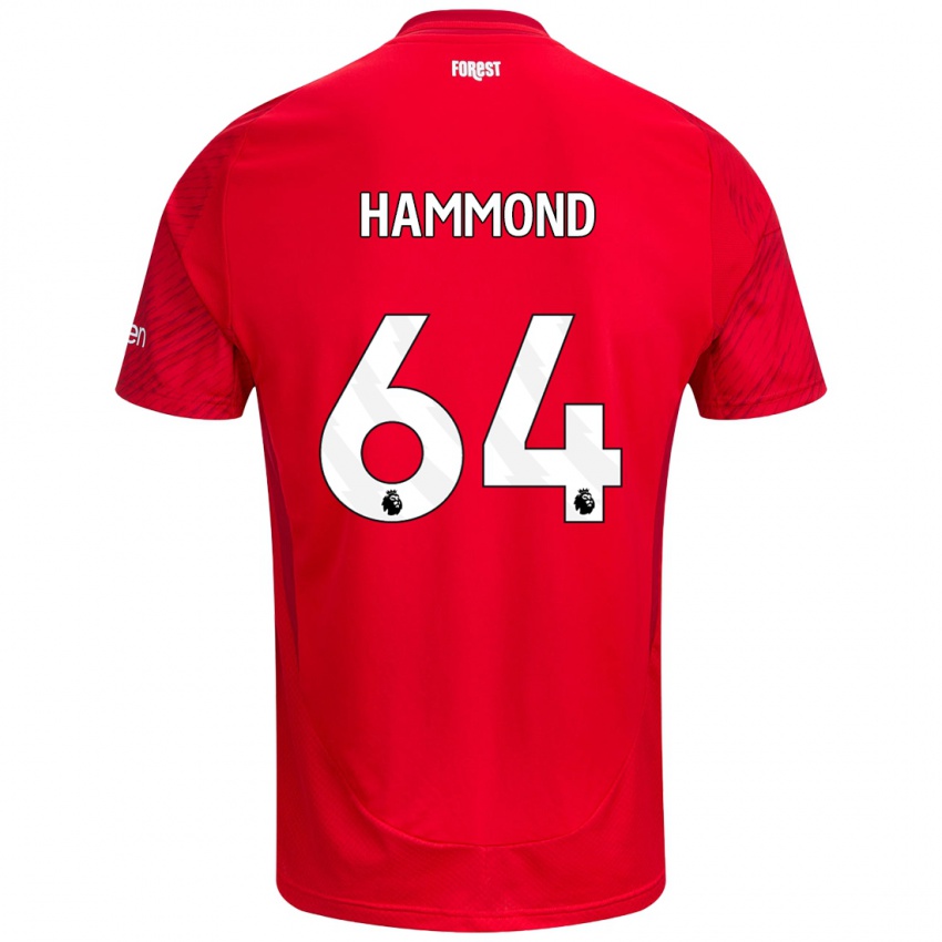 Kinder Ben Hammond #64 Rot Weiß Heimtrikot Trikot 2024/25 T-Shirt