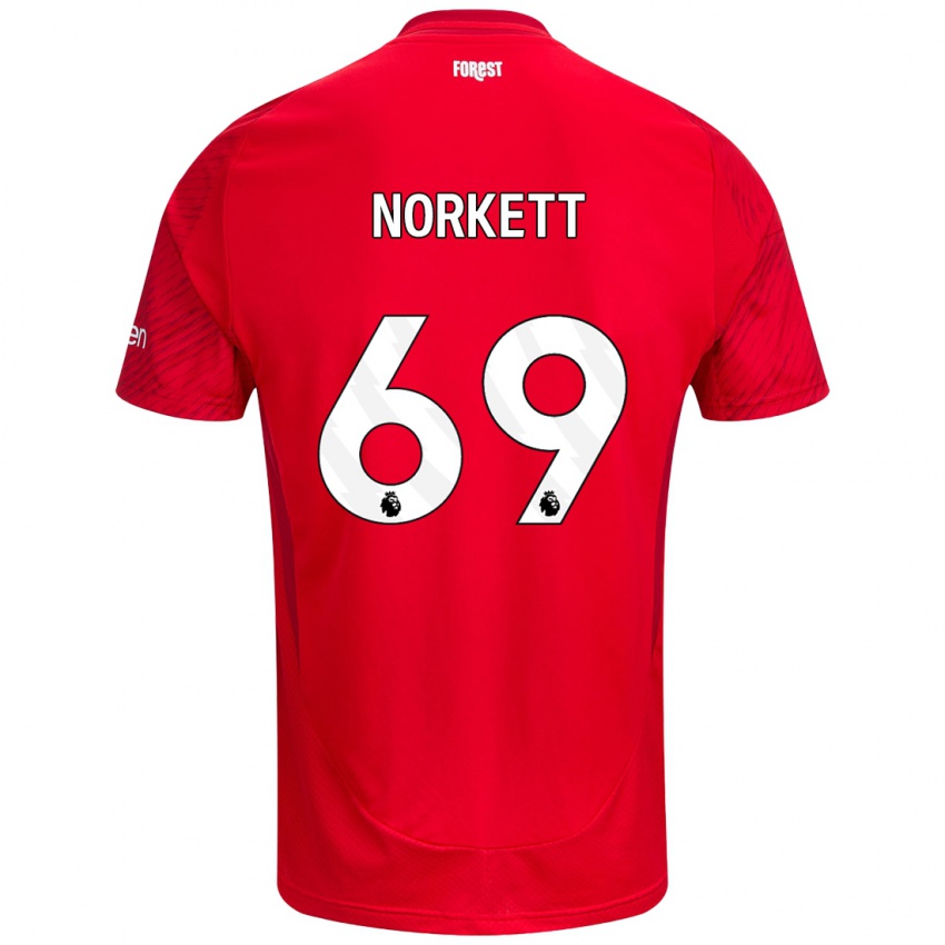 Kinder Manni Norkett #69 Rot Weiß Heimtrikot Trikot 2024/25 T-Shirt