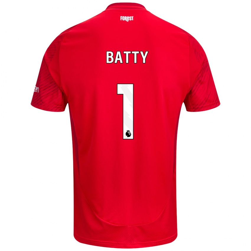 Kinder Emily Batty #1 Rot Weiß Heimtrikot Trikot 2024/25 T-Shirt