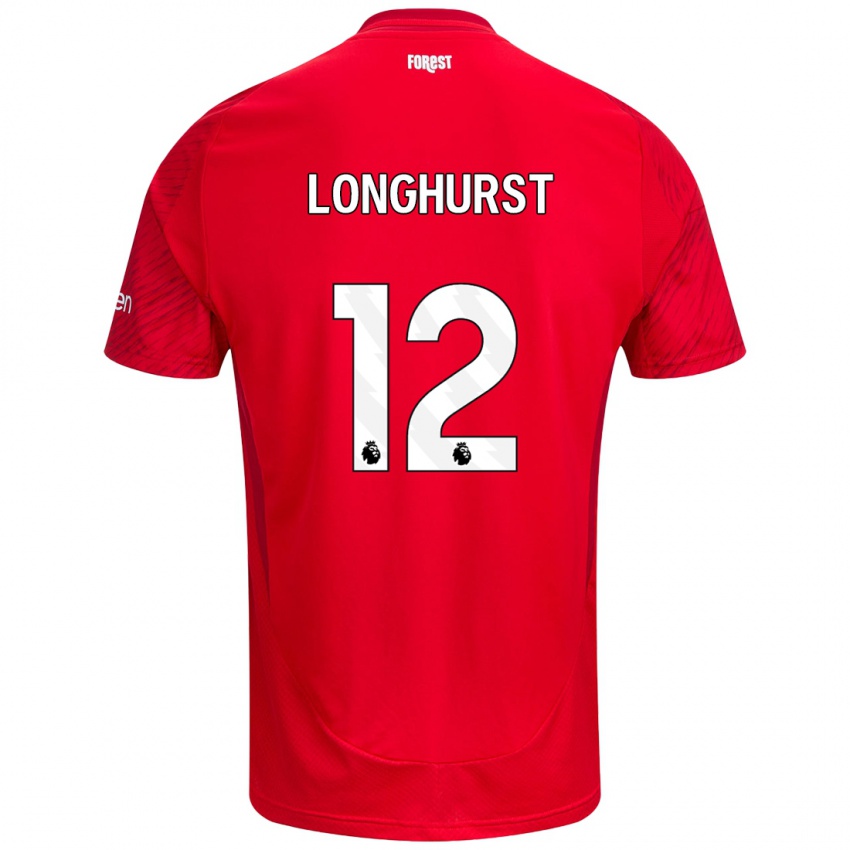 Kinder Kate Longhurst #12 Rot Weiß Heimtrikot Trikot 2024/25 T-Shirt