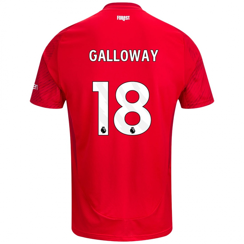 Kinder Bridget Galloway #18 Rot Weiß Heimtrikot Trikot 2024/25 T-Shirt