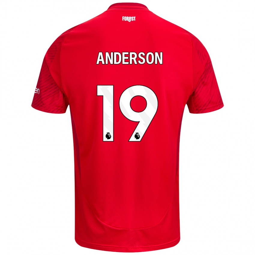 Kinder Becky Anderson #19 Rot Weiß Heimtrikot Trikot 2024/25 T-Shirt