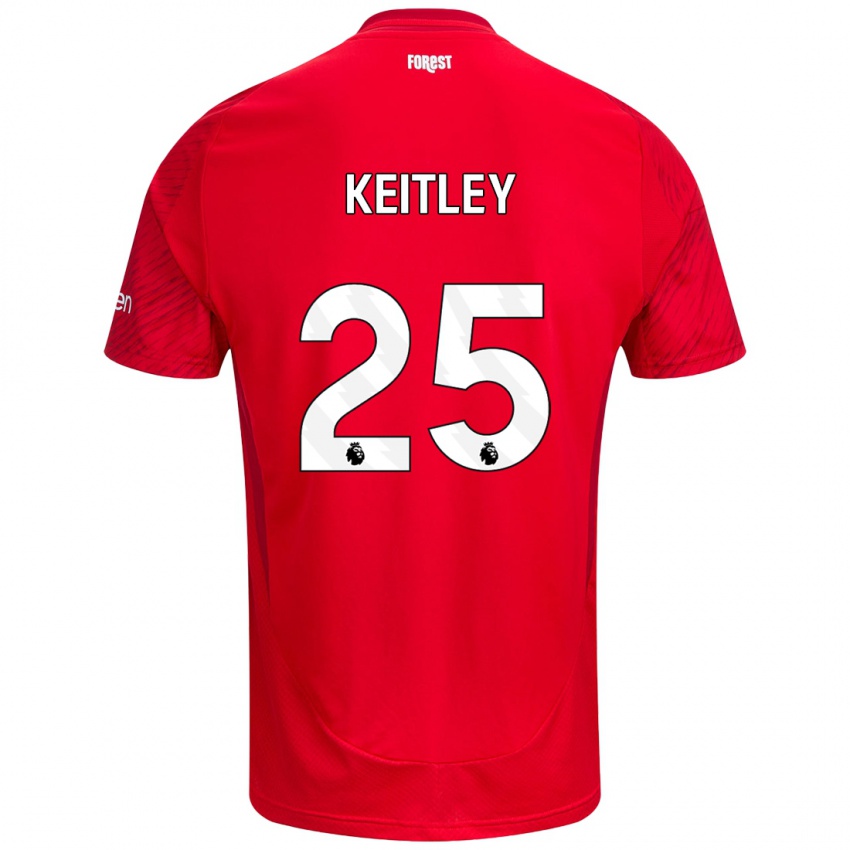 Kinder Alice Keitley #25 Rot Weiß Heimtrikot Trikot 2024/25 T-Shirt