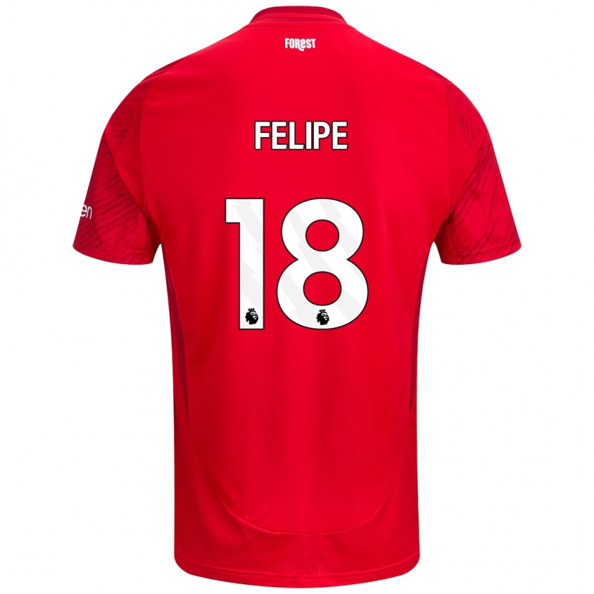 Kinder Felipe #18 Rot Weiß Heimtrikot Trikot 2024/25 T-Shirt