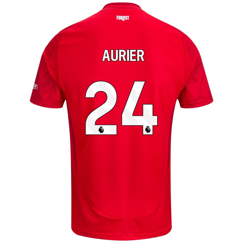 Kinder Serge Aurier #24 Rot Weiß Heimtrikot Trikot 2024/25 T-Shirt