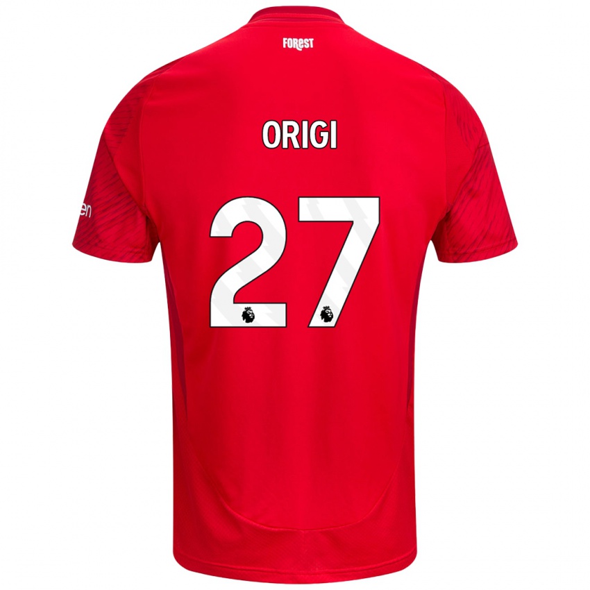 Kinder Divock Origi #27 Rot Weiß Heimtrikot Trikot 2024/25 T-Shirt