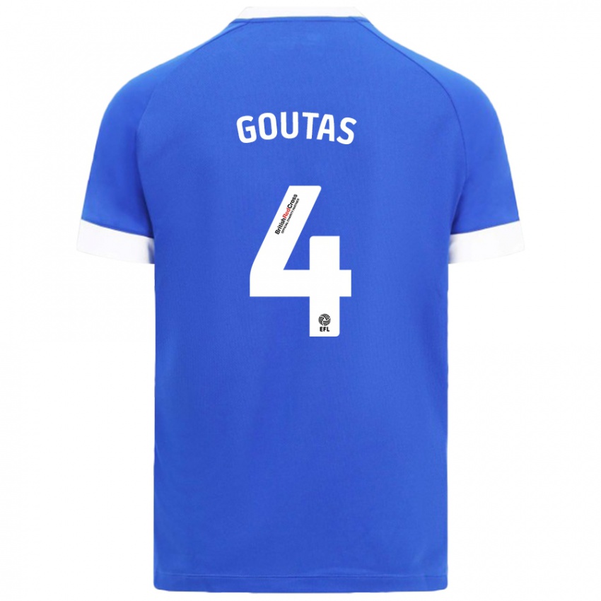 Kinder Dimitrios Goutas #4 Himmelblau Heimtrikot Trikot 2024/25 T-Shirt