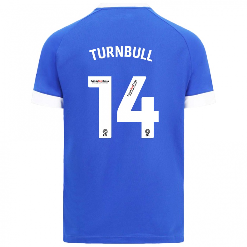 Kinder David Turnbull #14 Himmelblau Heimtrikot Trikot 2024/25 T-Shirt