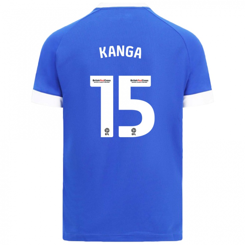 Kinder Wilfried Kanga #15 Himmelblau Heimtrikot Trikot 2024/25 T-Shirt