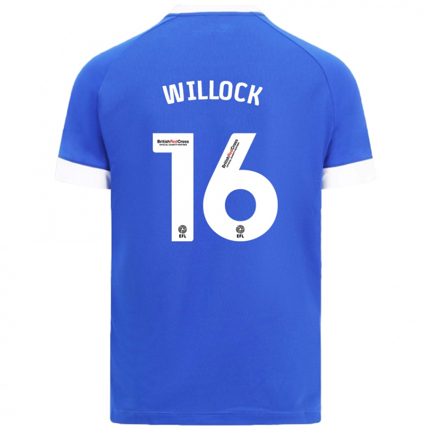 Kinder Chris Willock #16 Himmelblau Heimtrikot Trikot 2024/25 T-Shirt