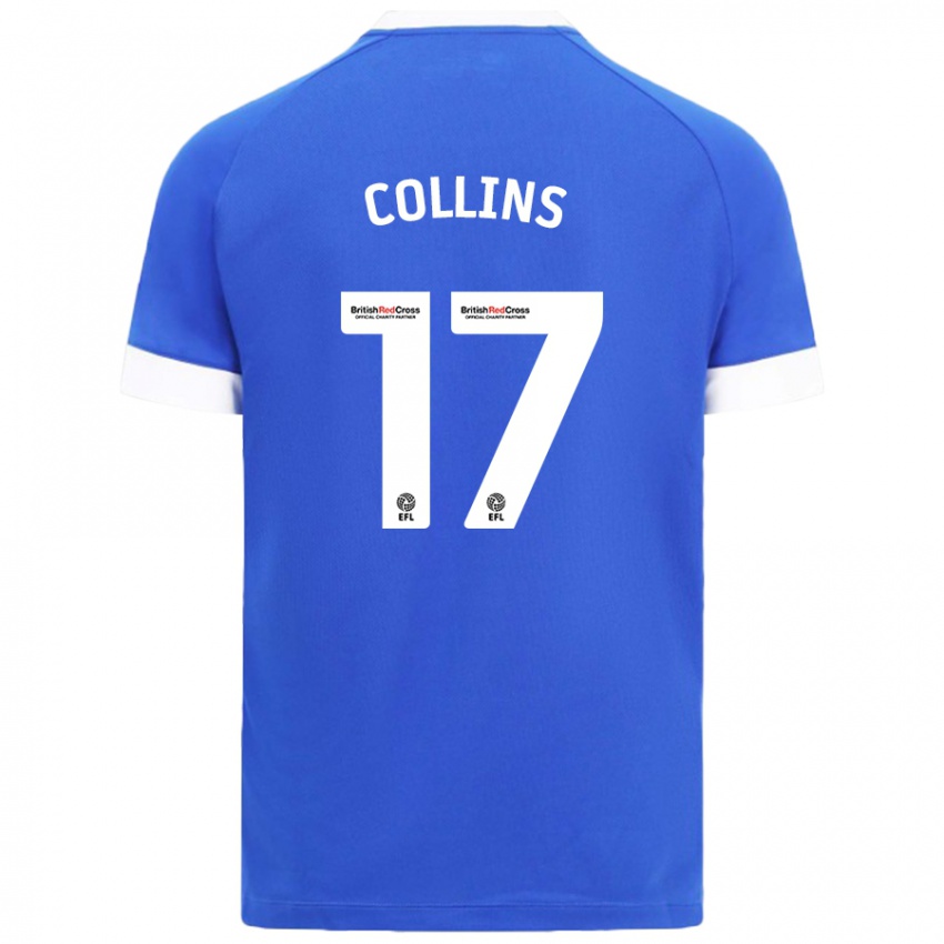 Kinder Jamilu Collins #17 Himmelblau Heimtrikot Trikot 2024/25 T-Shirt