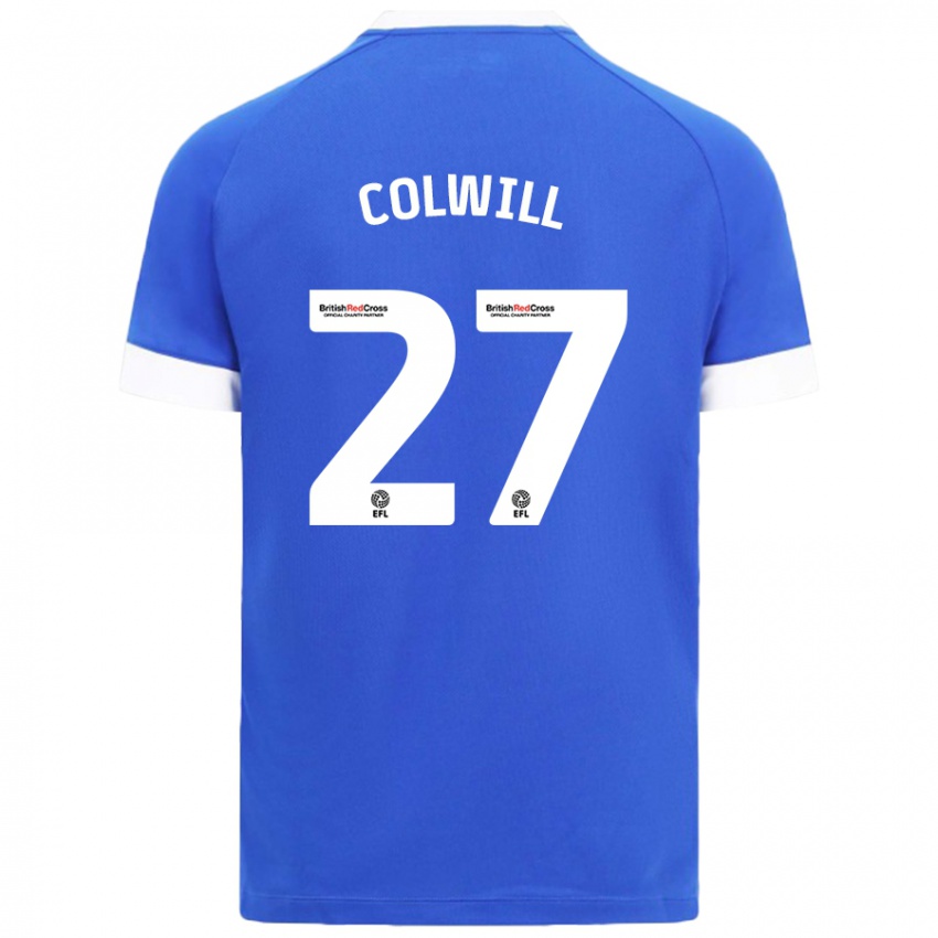 Kinder Rubin Colwill #27 Himmelblau Heimtrikot Trikot 2024/25 T-Shirt