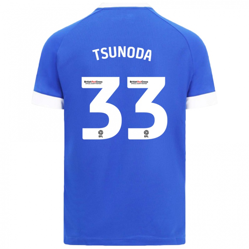 Kinder Ryotaro Tsunoda #33 Himmelblau Heimtrikot Trikot 2024/25 T-Shirt