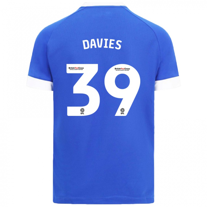 Kinder Isaak Davies #39 Himmelblau Heimtrikot Trikot 2024/25 T-Shirt