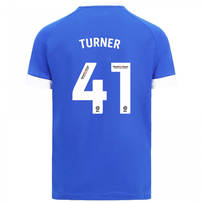 Kinder Matthew Turner #41 Himmelblau Heimtrikot Trikot 2024/25 T-Shirt