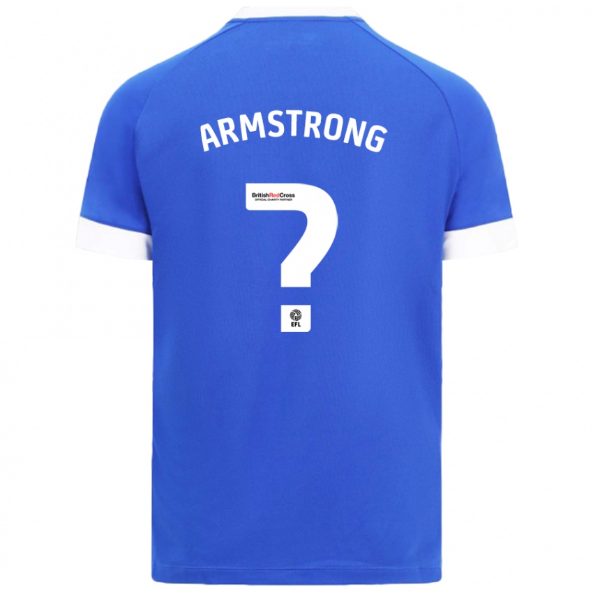 Kinder Luke Armstrong #0 Himmelblau Heimtrikot Trikot 2024/25 T-Shirt