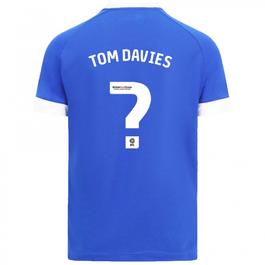 Kinder Tom Davies #0 Himmelblau Heimtrikot Trikot 2024/25 T-Shirt