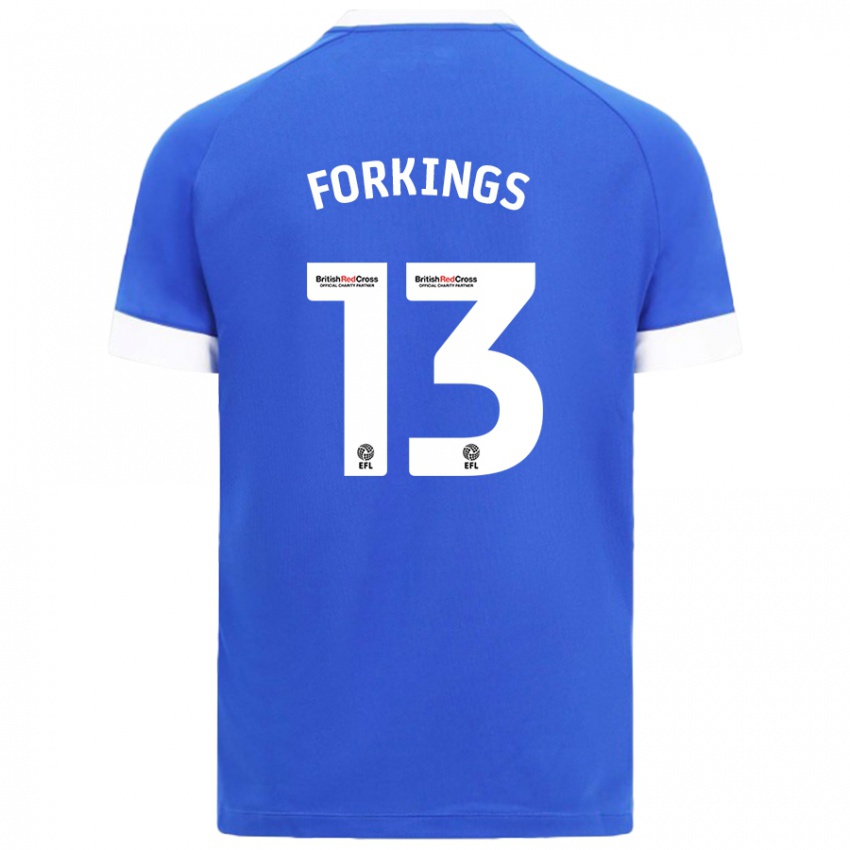 Kinder Amelia Forkings #13 Himmelblau Heimtrikot Trikot 2024/25 T-Shirt