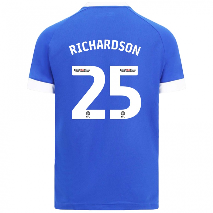 Kinder Tija Richardson #25 Himmelblau Heimtrikot Trikot 2024/25 T-Shirt