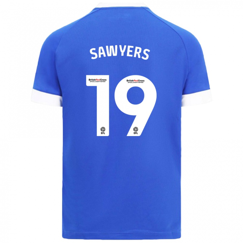 Kinder Romaine Sawyers #19 Himmelblau Heimtrikot Trikot 2024/25 T-Shirt